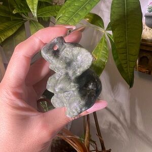 Greed jade elephant trunk up